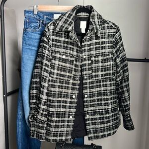 H&M Plaid Oversized Jacket